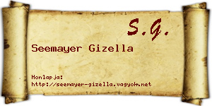 Seemayer Gizella névjegykártya